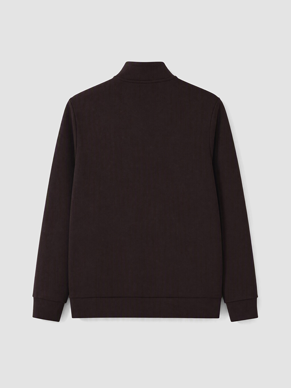Man Brown Zip-up Sweatshirt-2