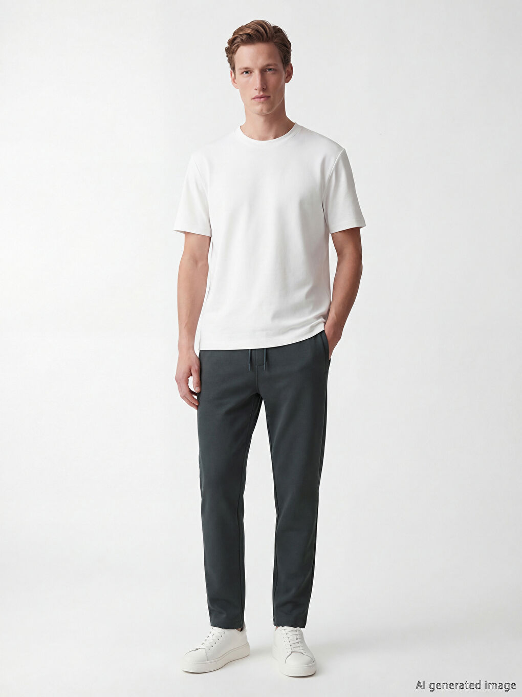 Gri Standart Kalıp Erkek Eşofman Altı