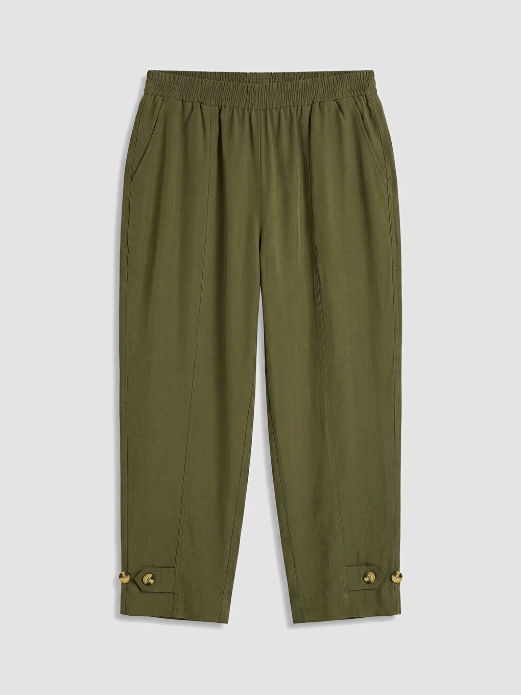 Elastic Waist Modal Blend Women's Trousers-4