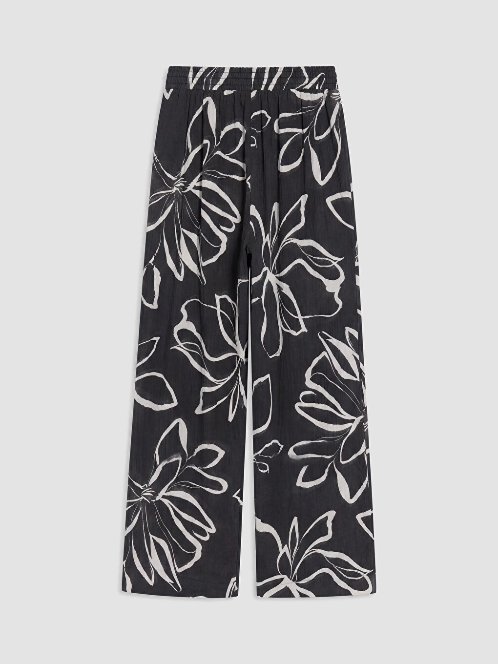 Elastic Waist Floral Women's Trousers-6