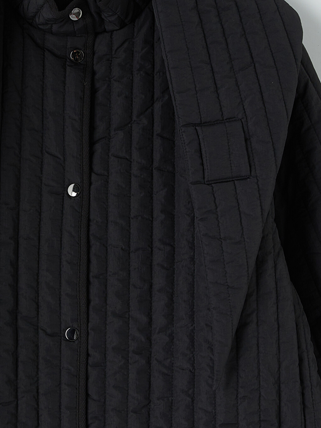 Foulard Collar Quilted Women's Puffer Coat-6