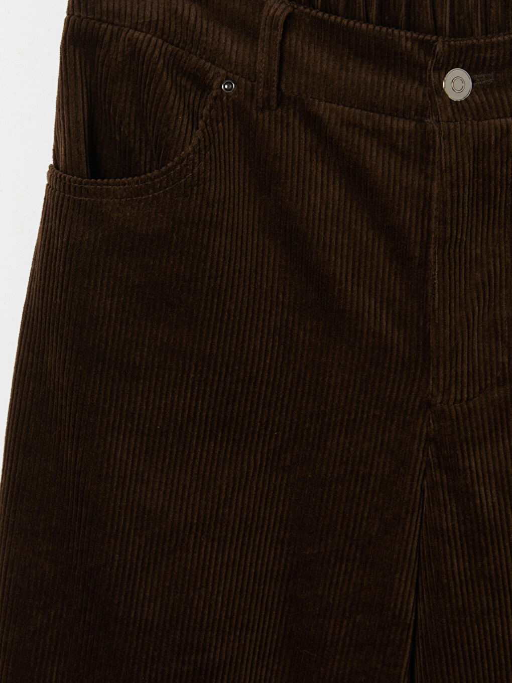 Loose Fit Women's Velvet Trousers-5