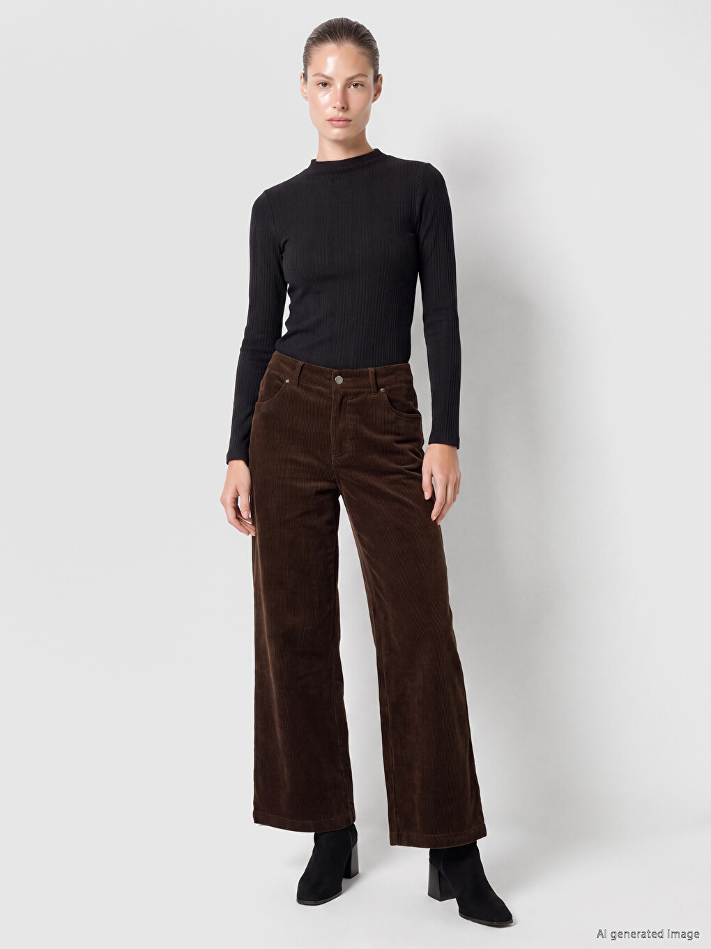 Loose Fit Women's Velvet Trousers
