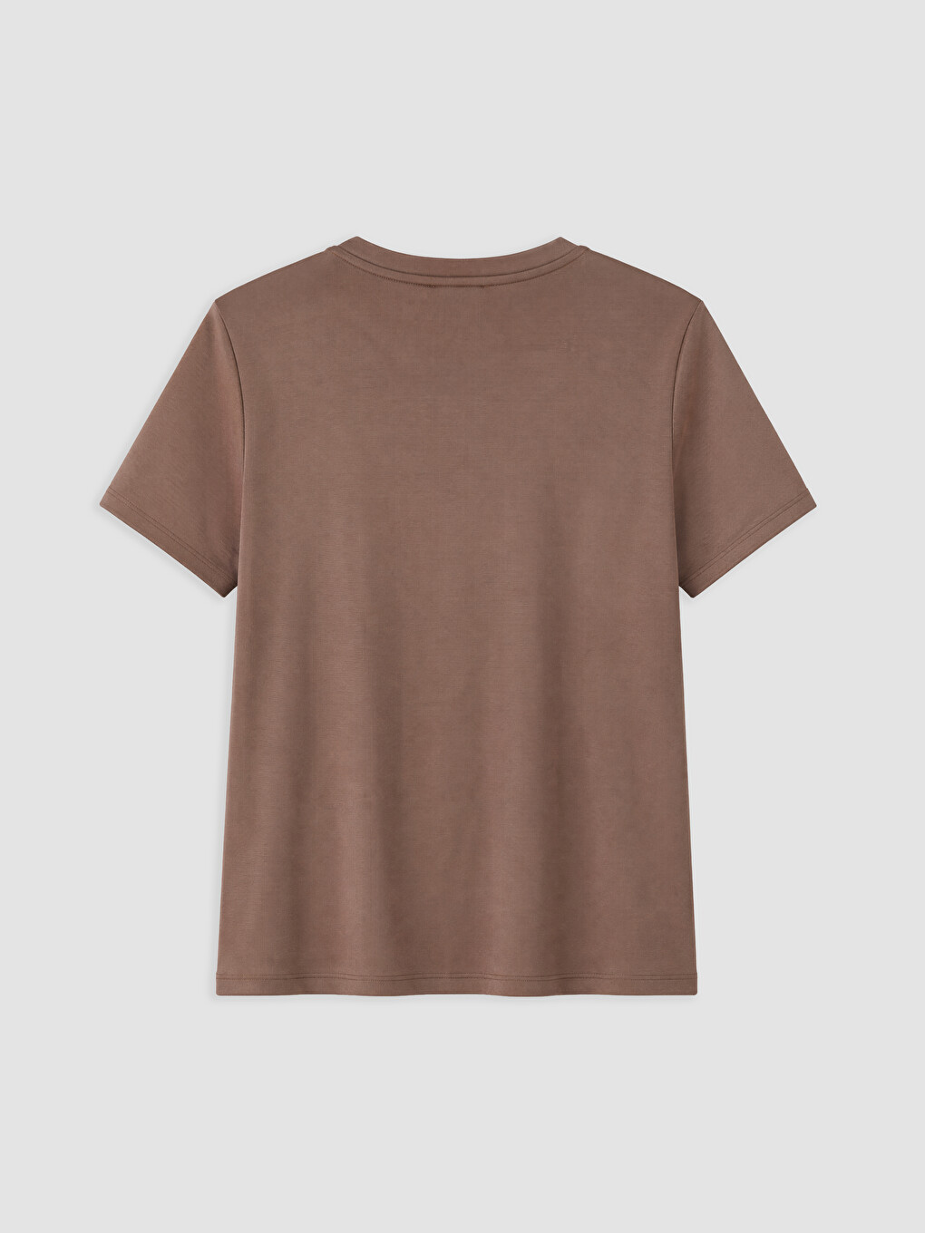 Femër Ngjyre Kafe T-shirt-5