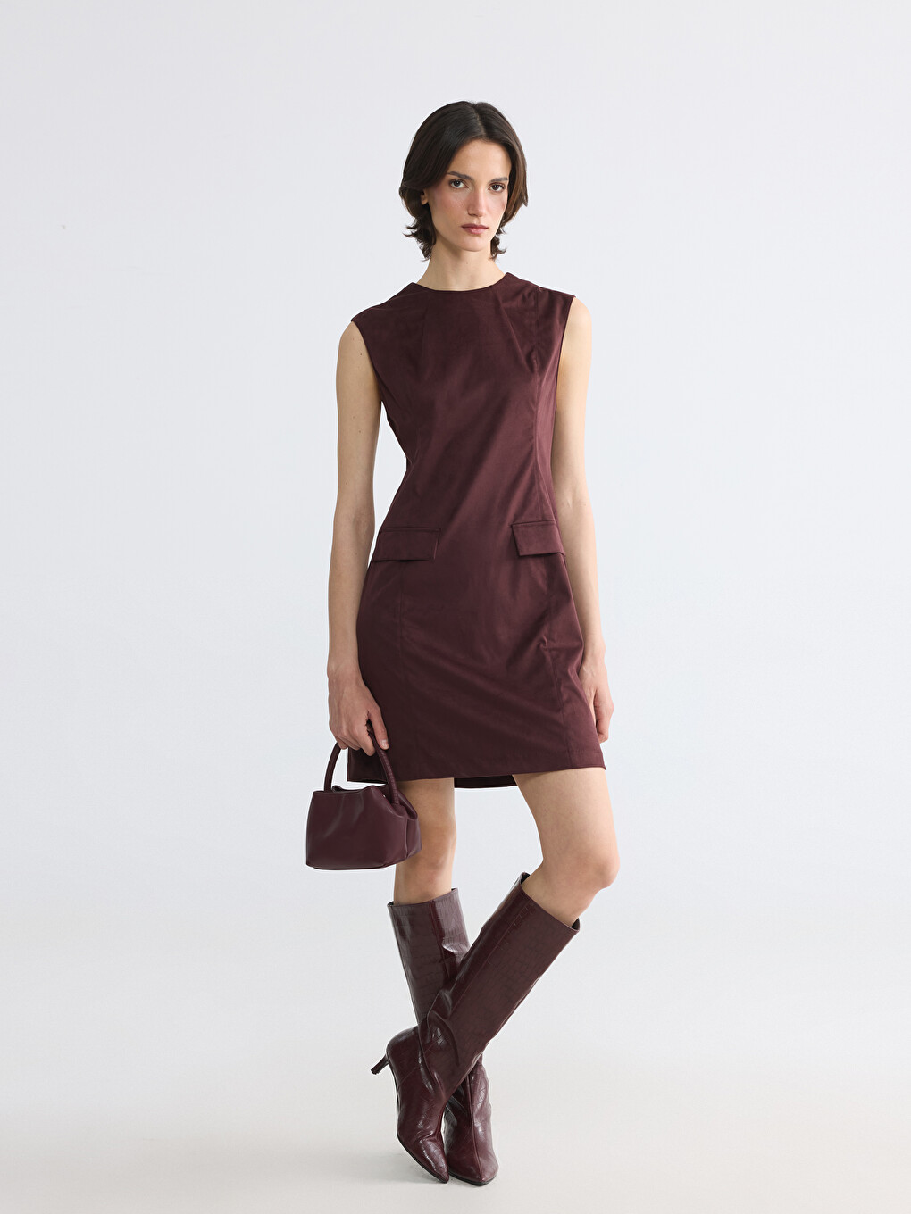 Robe Brun Femme-1