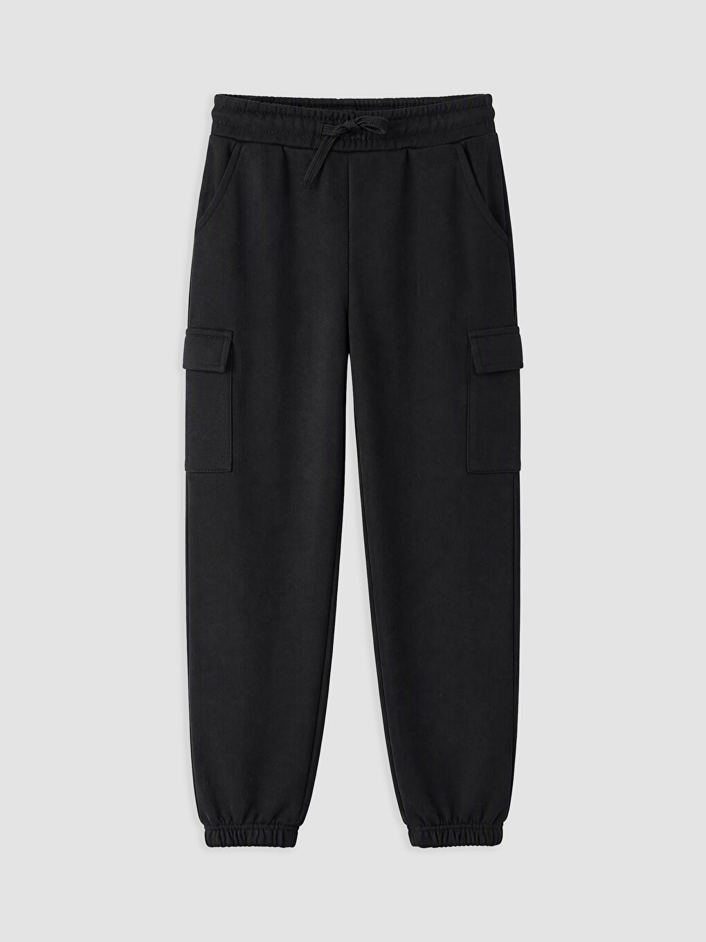Siyah Erkek Çocuk Kalın Jogger Eşofman Altı