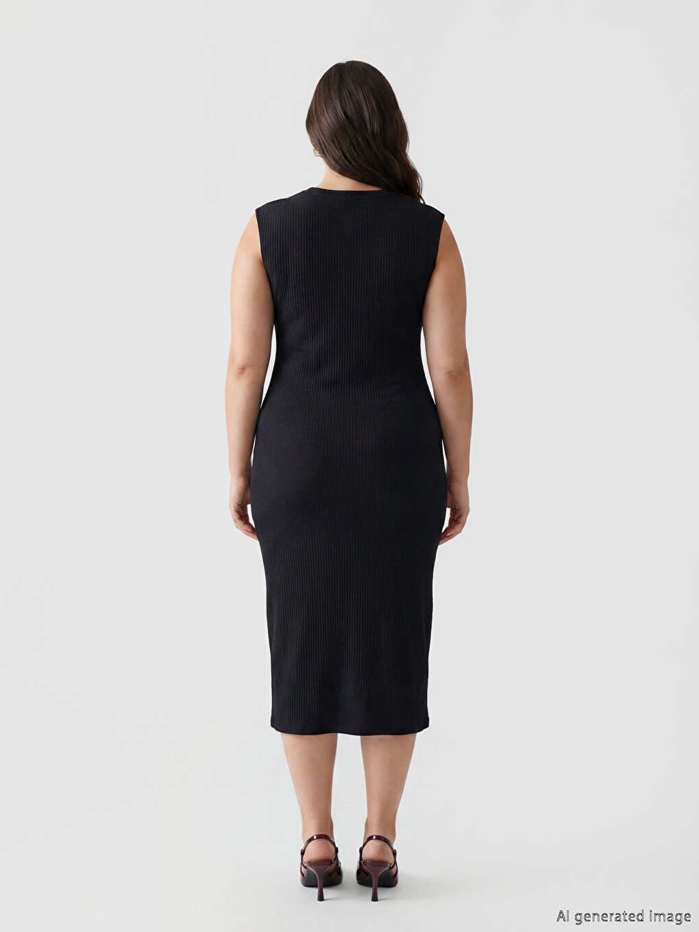 Tie-Detailed A-Line Textured Dress-3