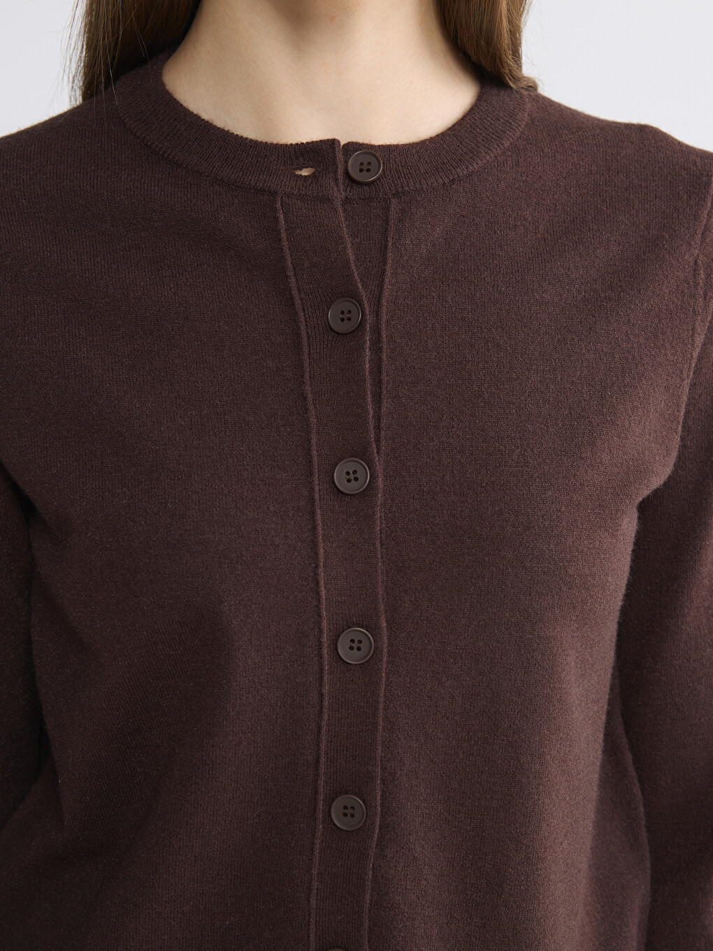 Woman Brown Cardigan-2