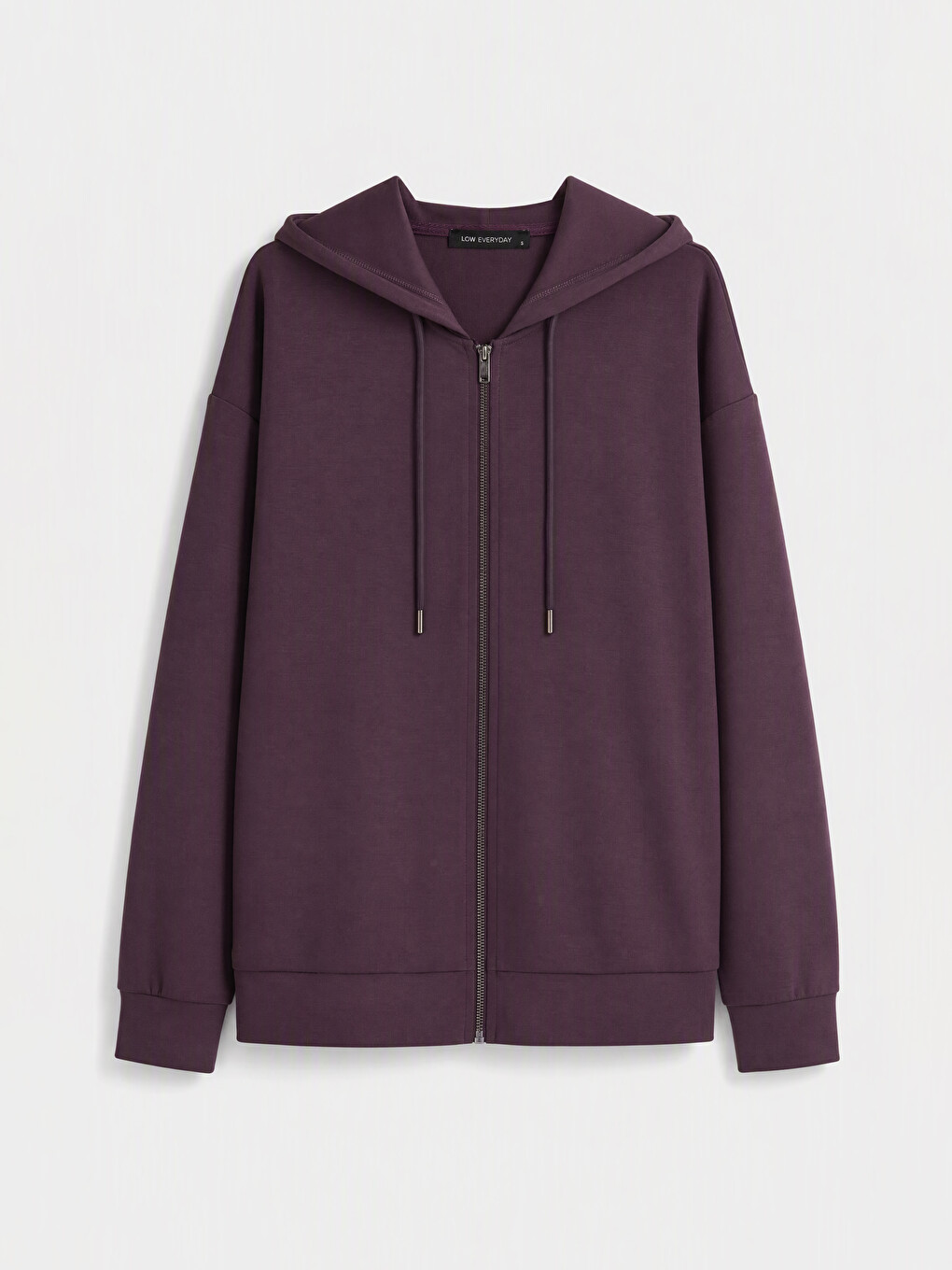 Woman Plum Zip-up Sweatshirt