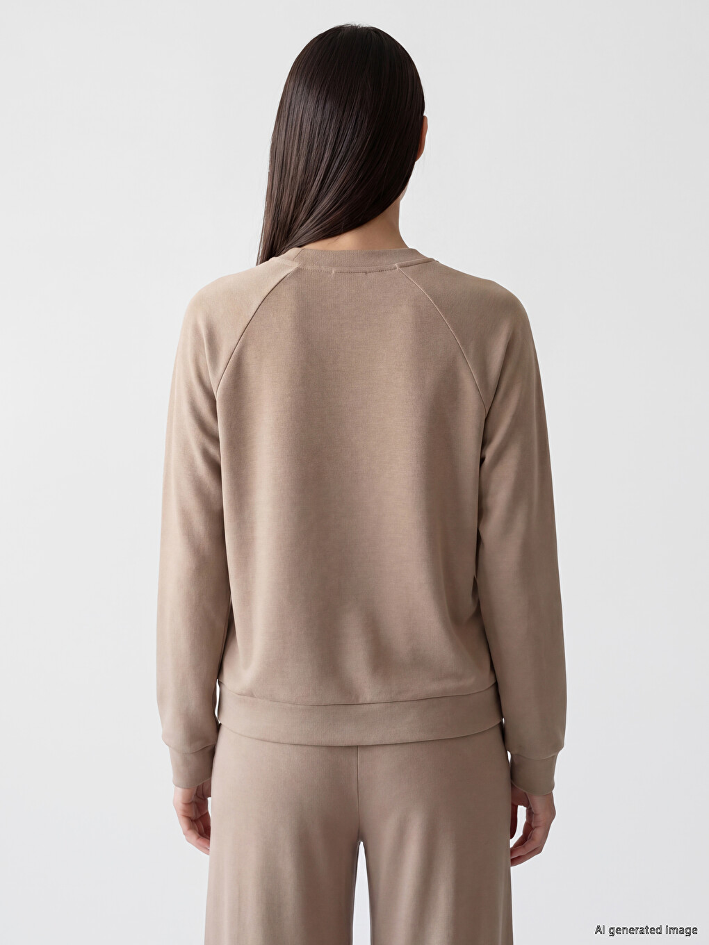 Crew Neck Raglan Sleeve Women's Sweatshirt-3