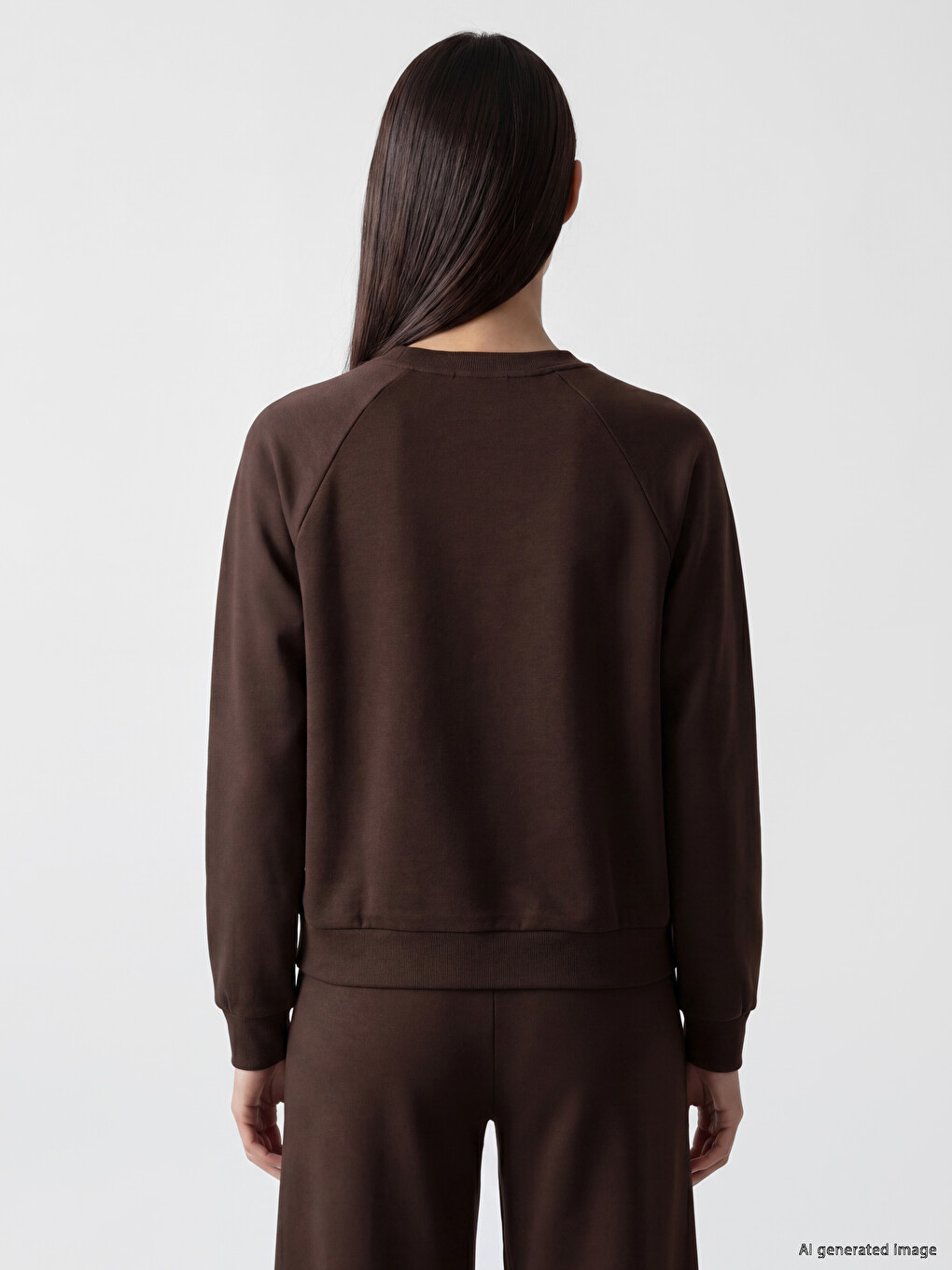 Crew Neck Raglan Sleeve Women's Sweatshirt-3