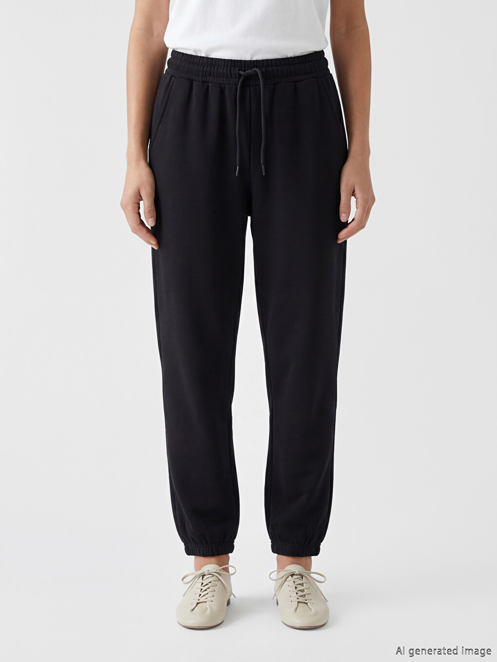 Siyah Soft Touch Kadın Jogger Eşofman Altı-1