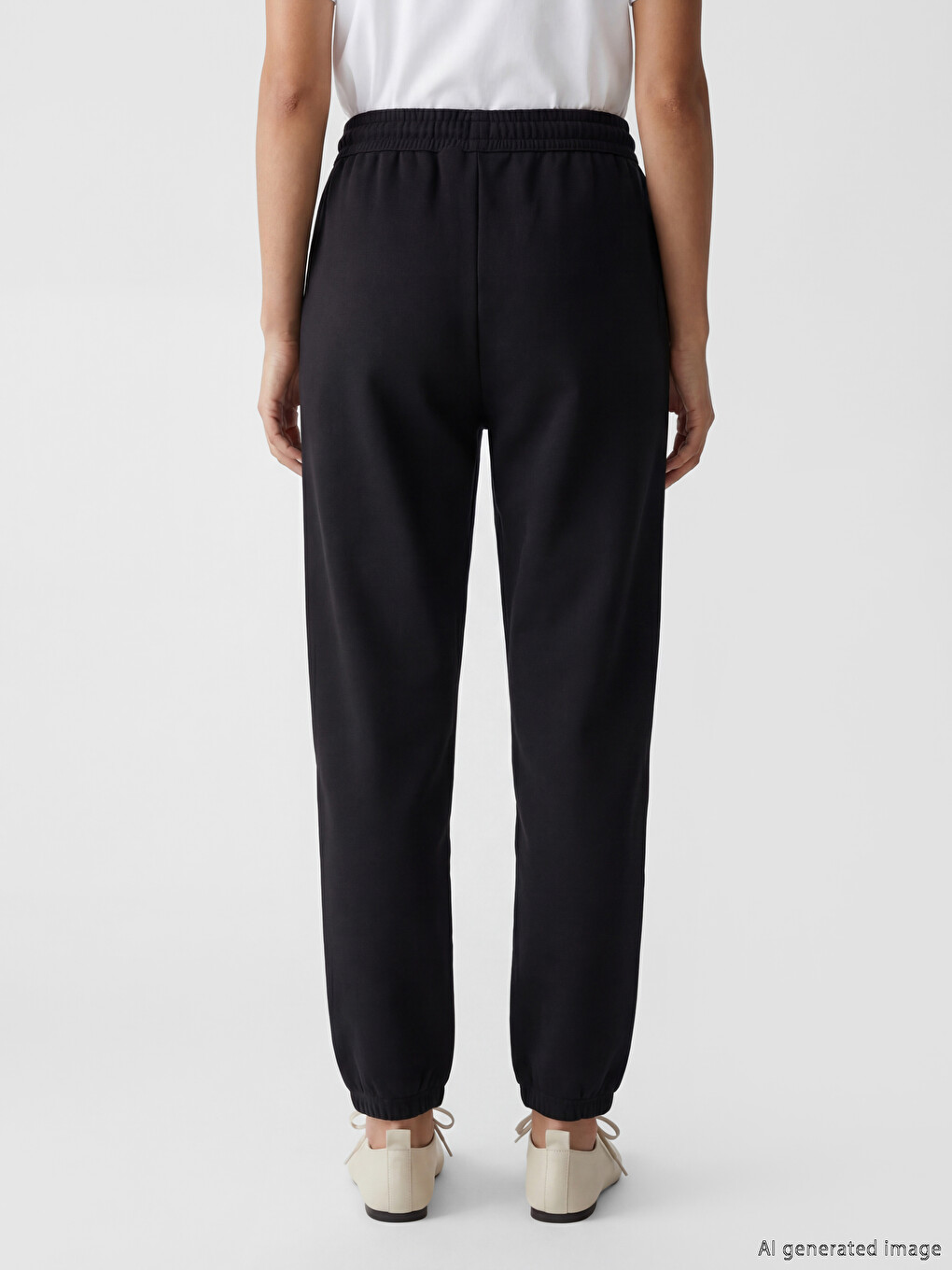 Siyah Soft Touch Kadın Jogger Eşofman Altı-3