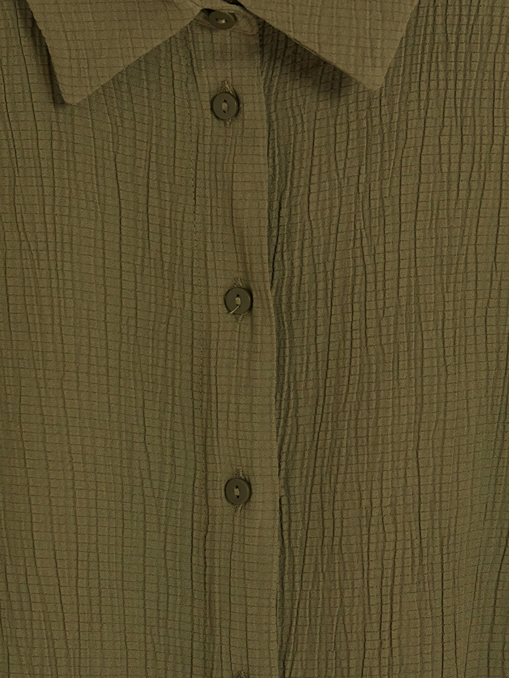 Collared Seersucker Women's Shirt-5