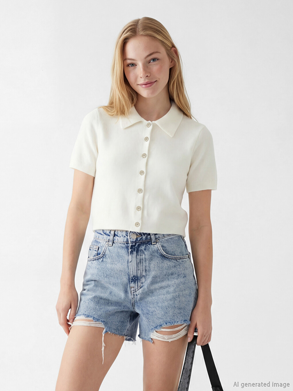 Žena Bijela Kardigan