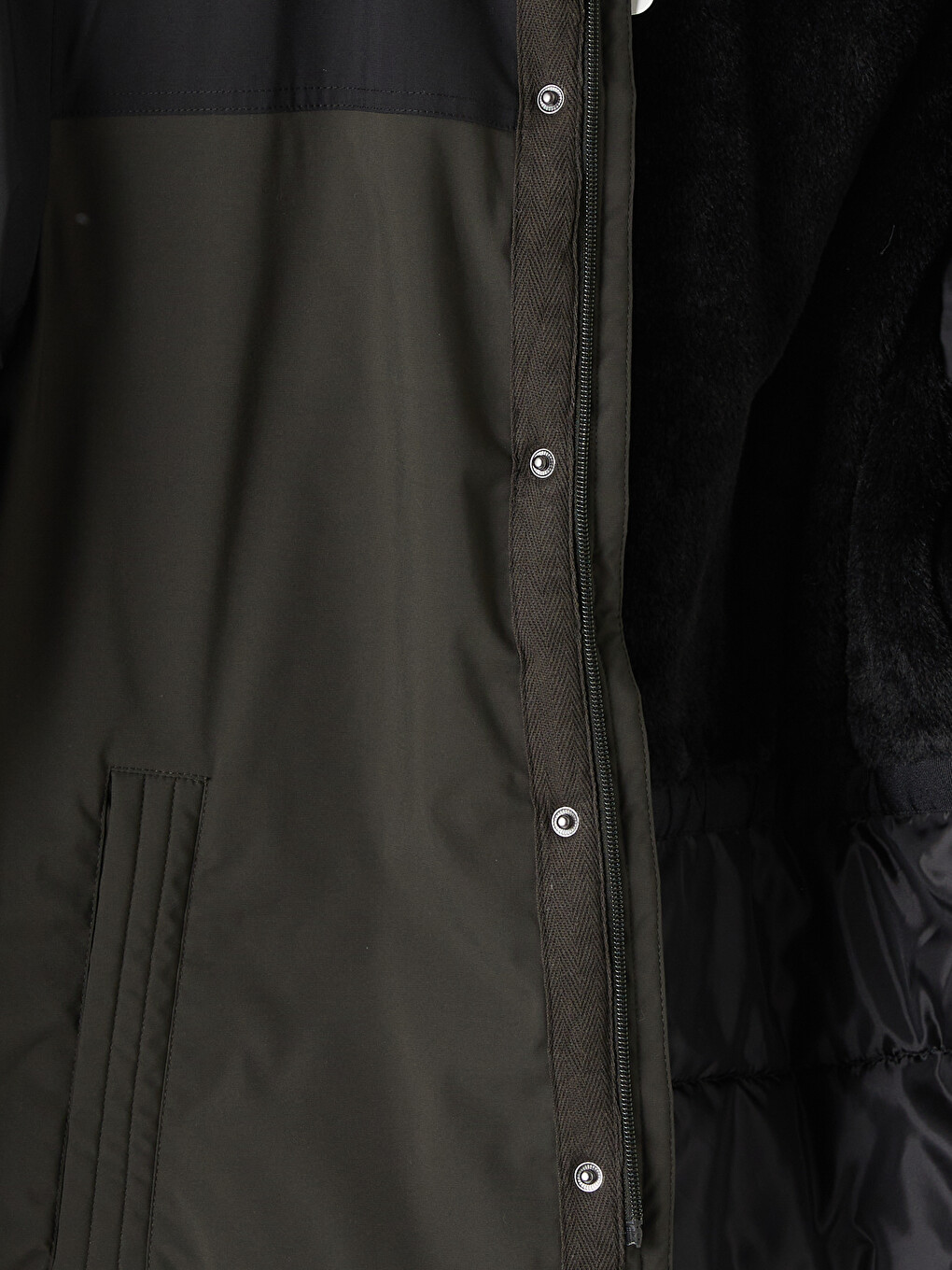 Haki Regular Fit Kapüşonlu Erkek Mont-4