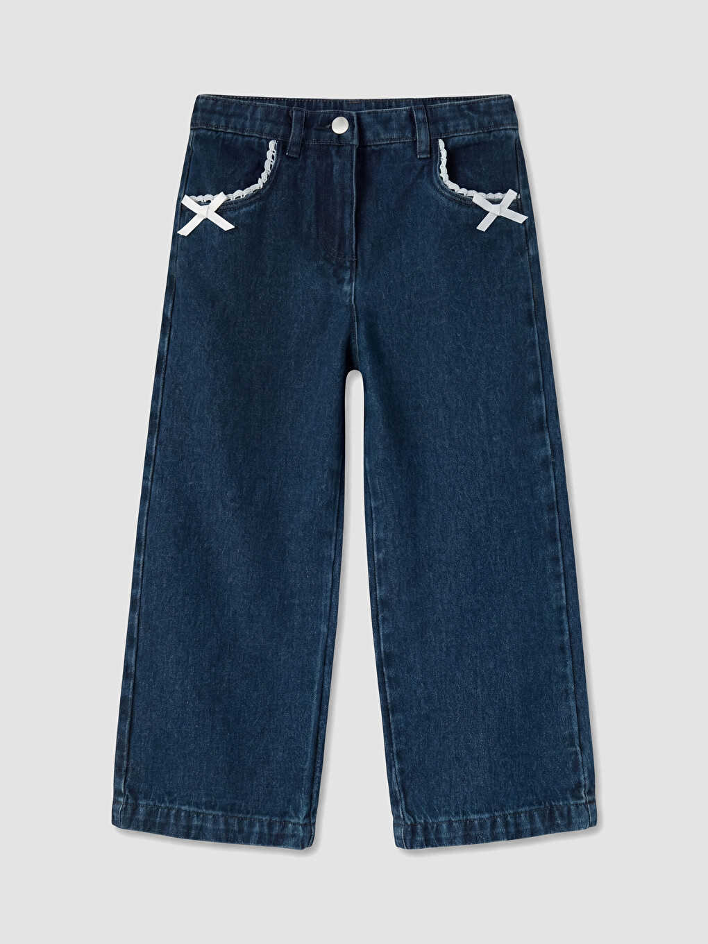 Regular Fit Bow Detail Girls' Jeans