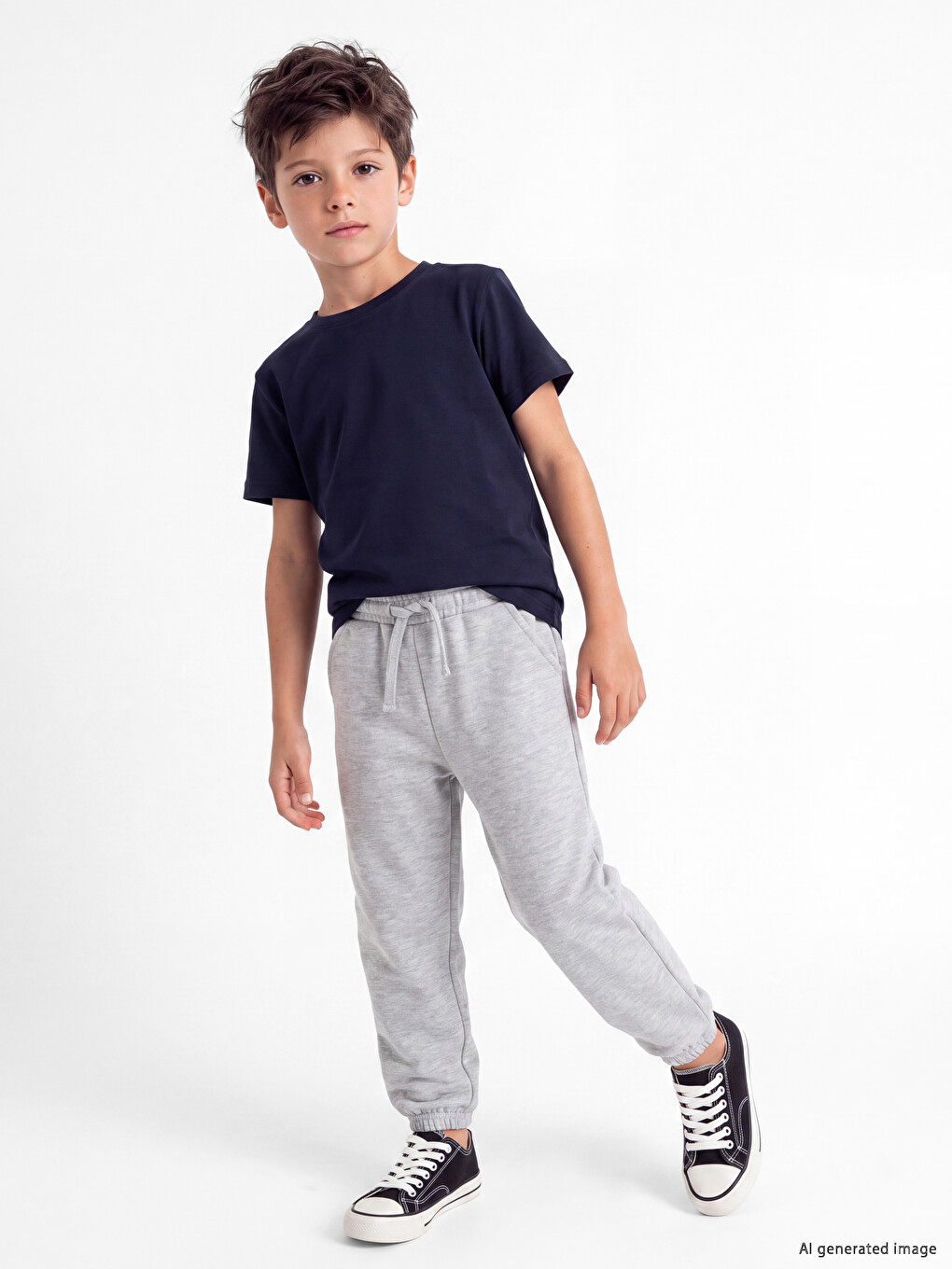 Gri Erkek Çocuk Jogger Eşofman Altı-1