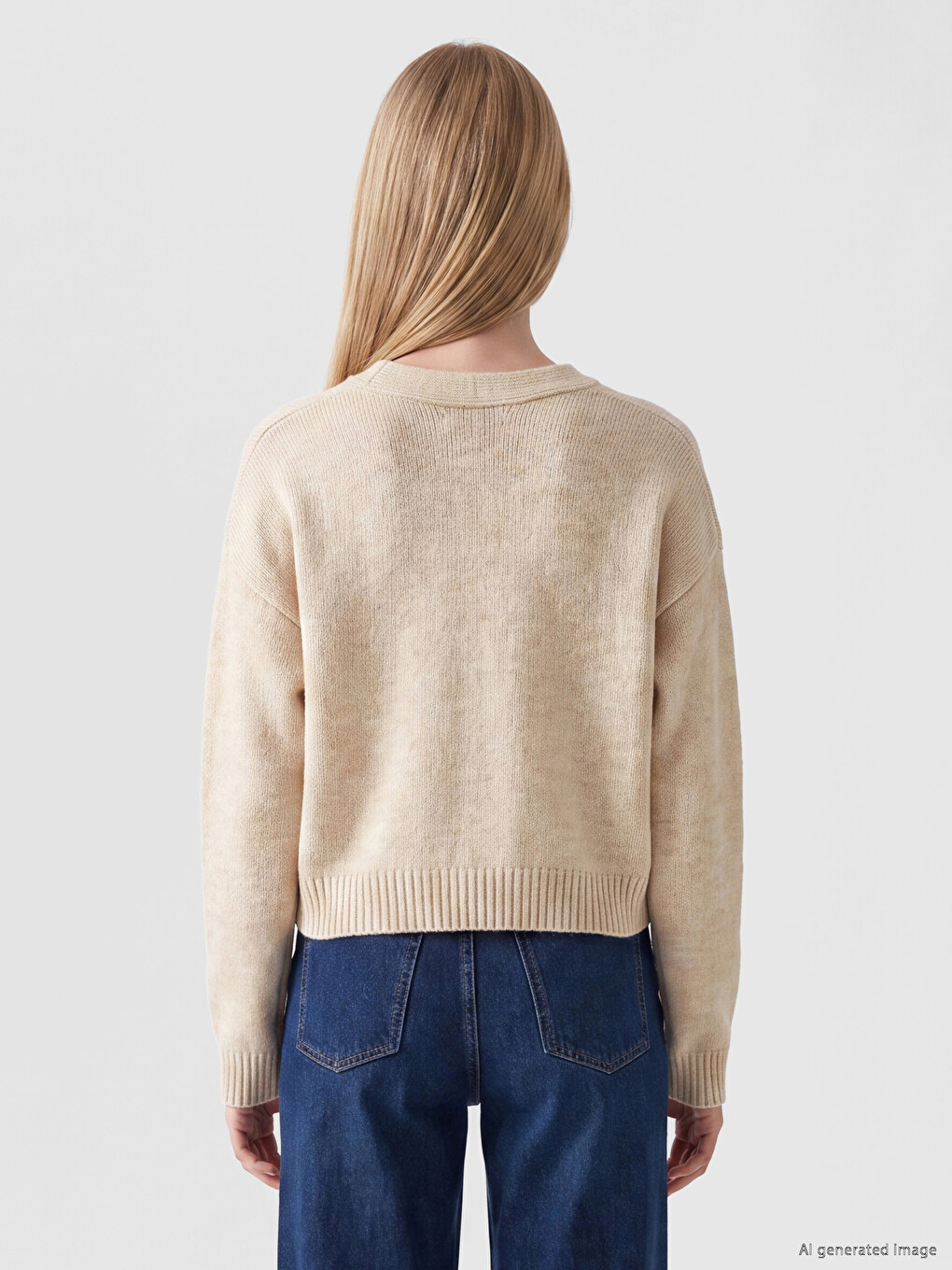 Woman Beige Cardigan-3