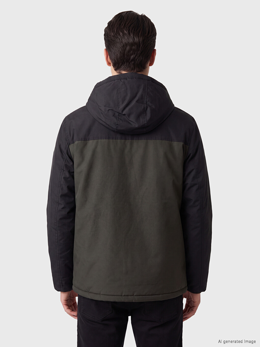 Man Khaki Puffer Coat-2
