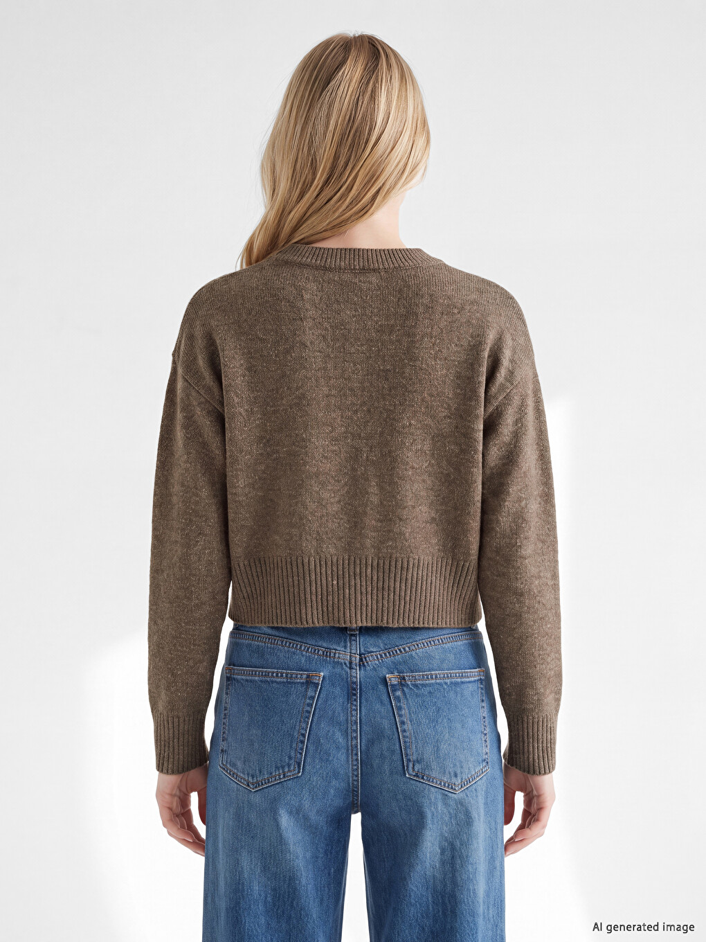 Crew Neck Women's Knitwear Cardigan-3