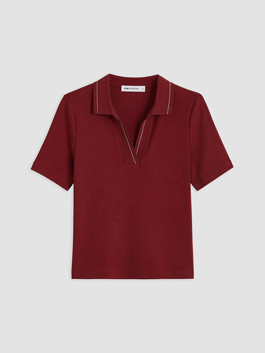 T-shirt Me Jakë Polo Me Brinjë Për Gra-4