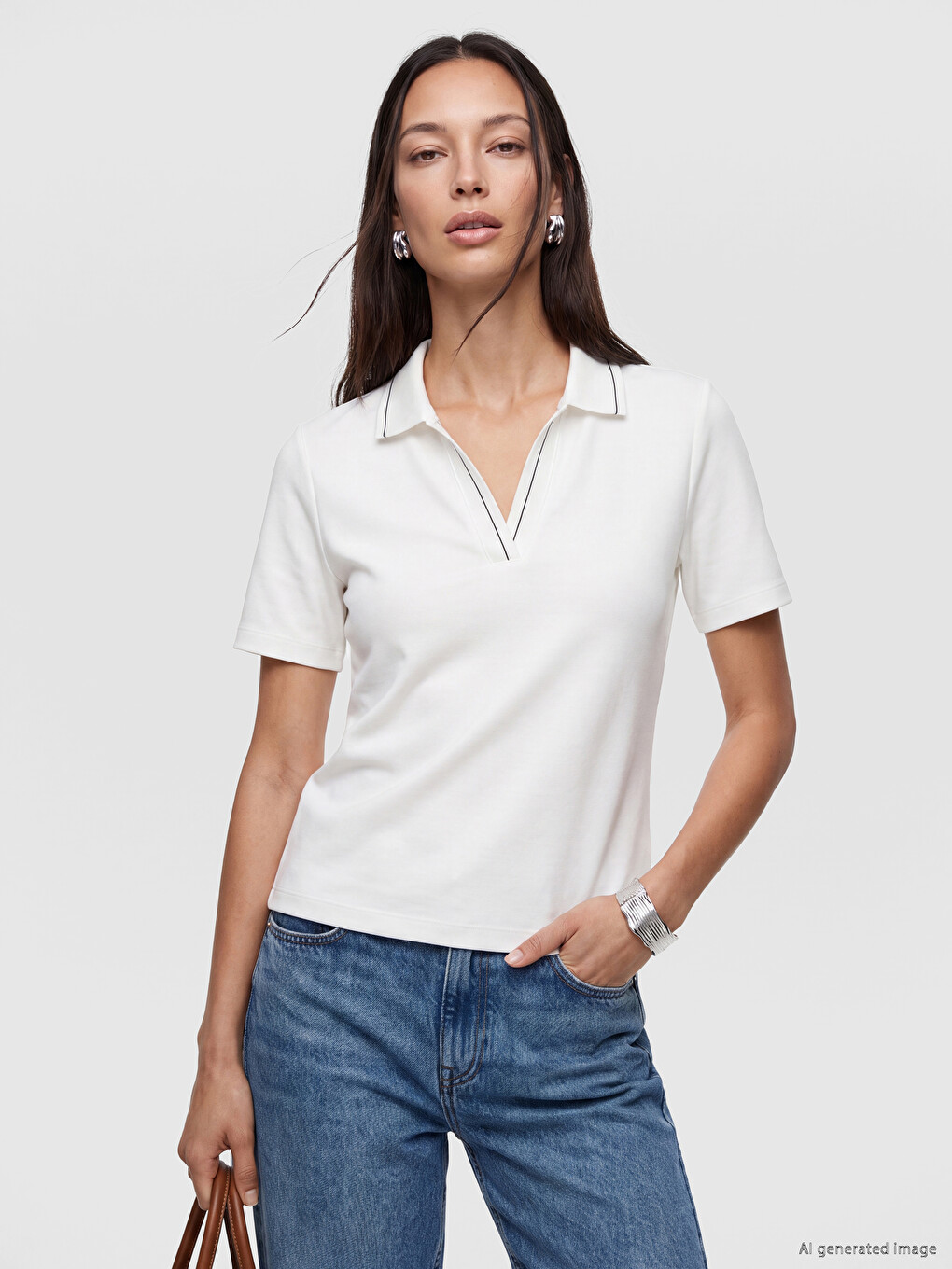 Woman White T-shirt