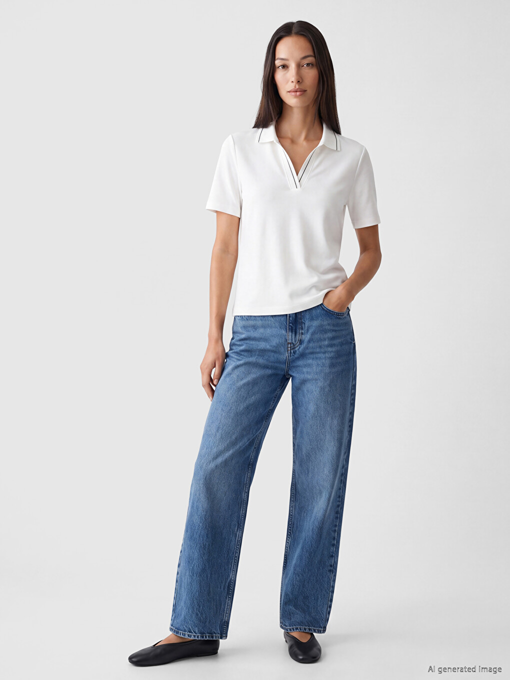 Woman White T-shirt-1