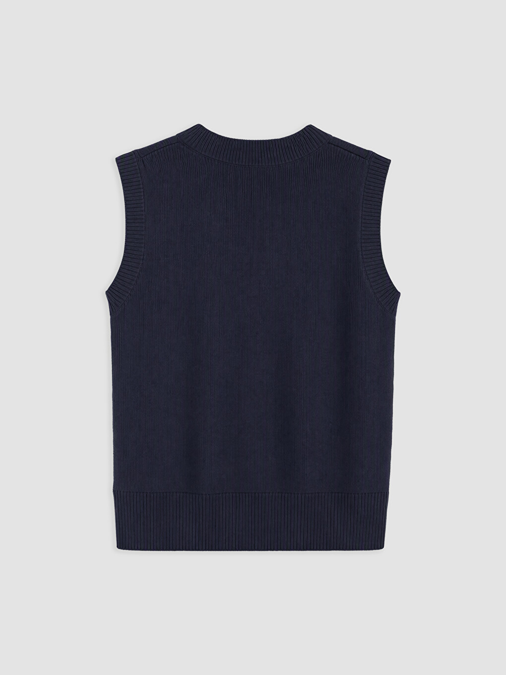 V Neck Cable Knit Patterned Women's Knitwear Sweater Vest-5