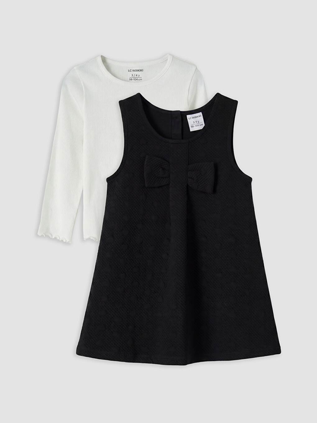 Bowed Girls' Dress Set