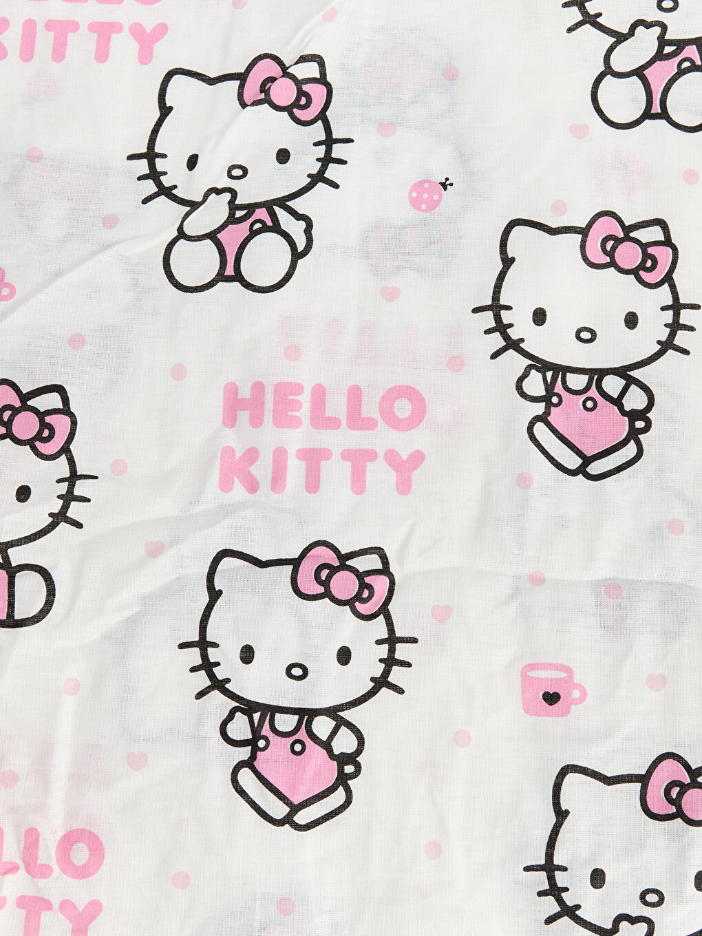 Hello Kitty Өрнекті Бір Кісілік Төсек Жаймасы-3