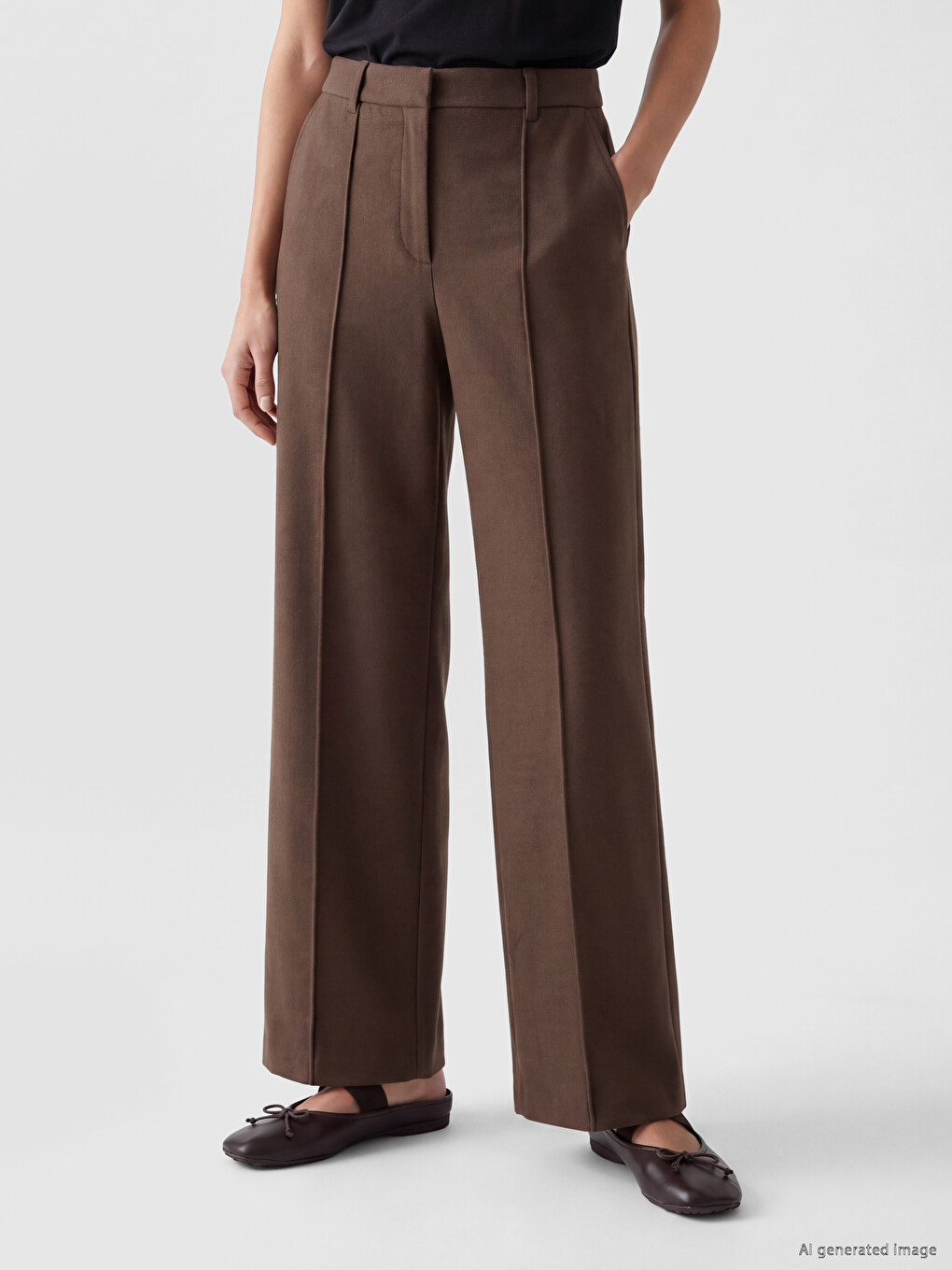 Woman Khaki Trousers-1