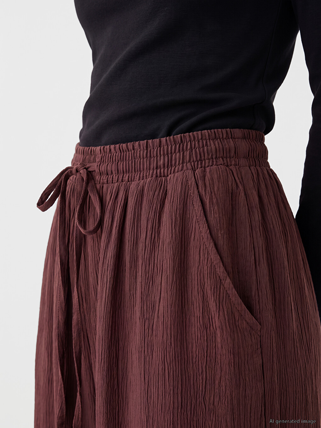Elastic Waist Women's Trousers-2