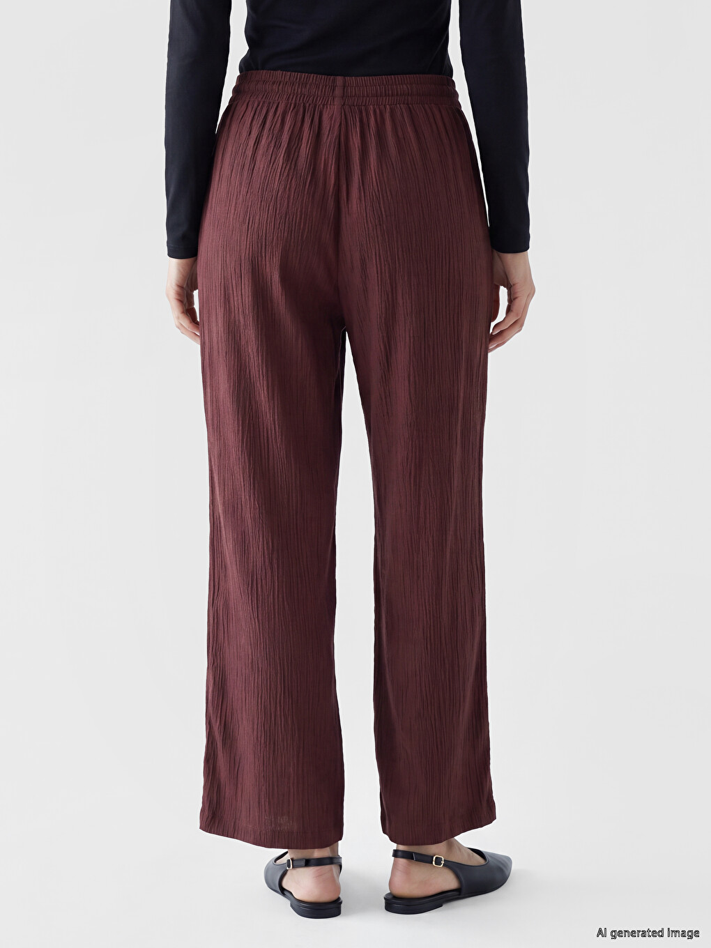 Elastic Waist Women's Trousers-3