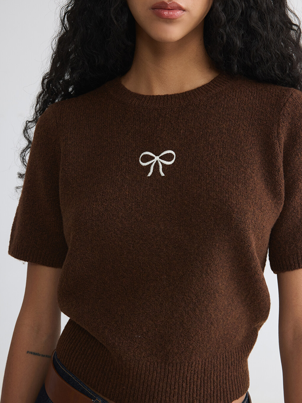 Embroidered Wool Blend Women's Knitwear Sweater-2