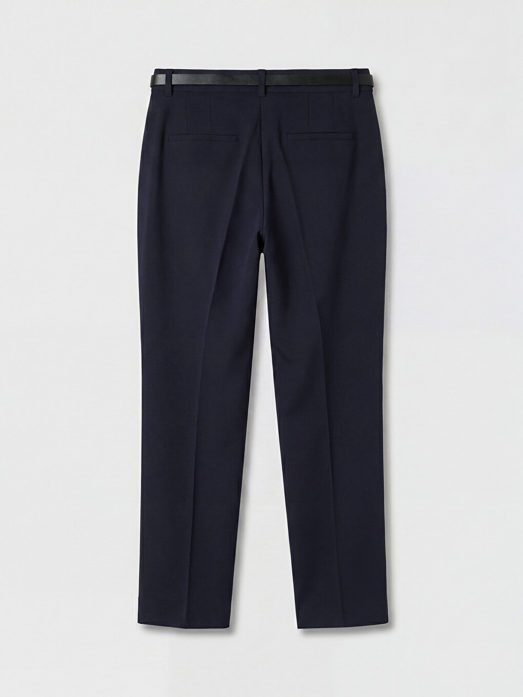 Waist Belted Women's Cigarette Trousers-5