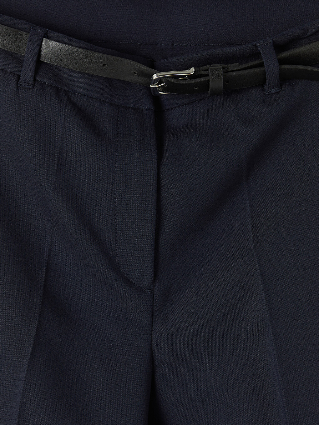 Waist Belted Women's Cigarette Trousers-6