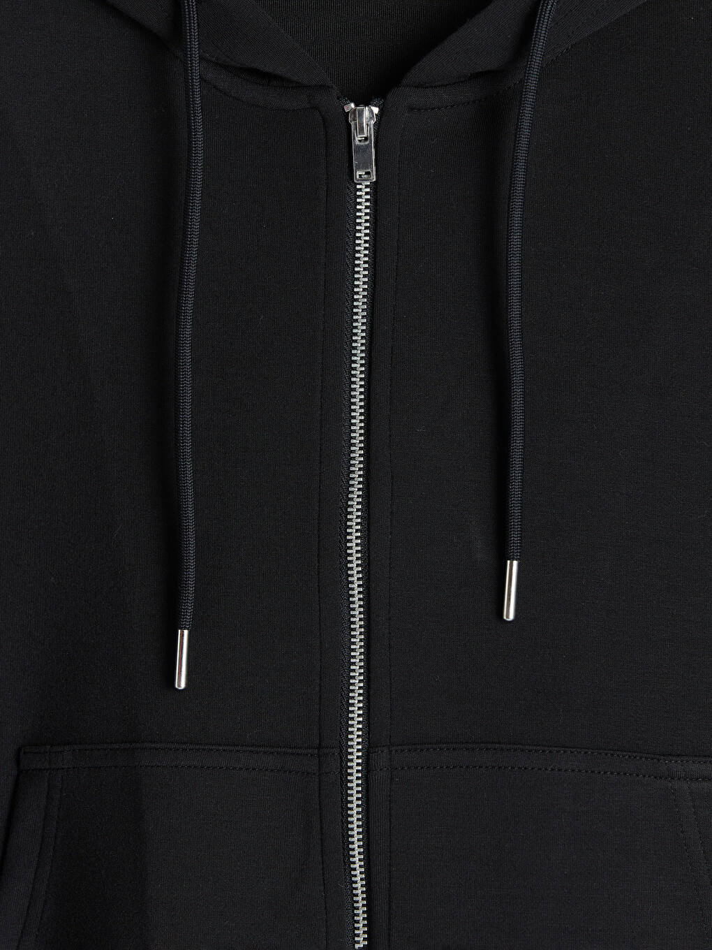 Woman Black Zip-up Sweatshirt-6