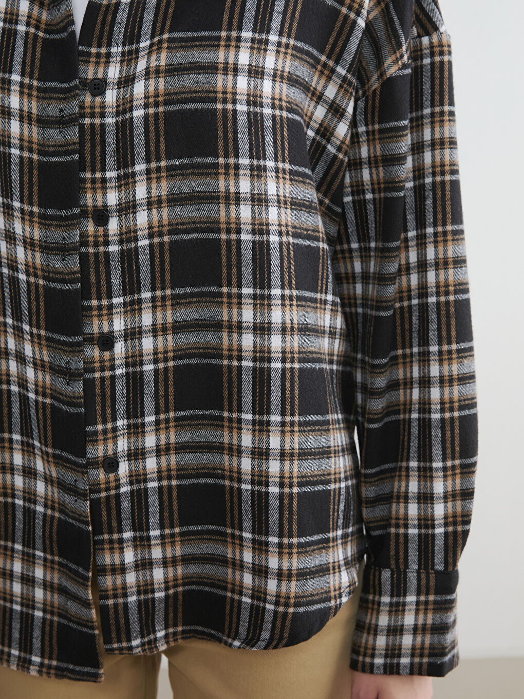 Әйелдер қара Фланель көйлек-2