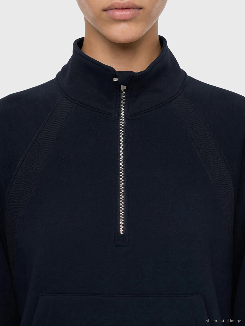 Woman Navy Sweatshirt-2
