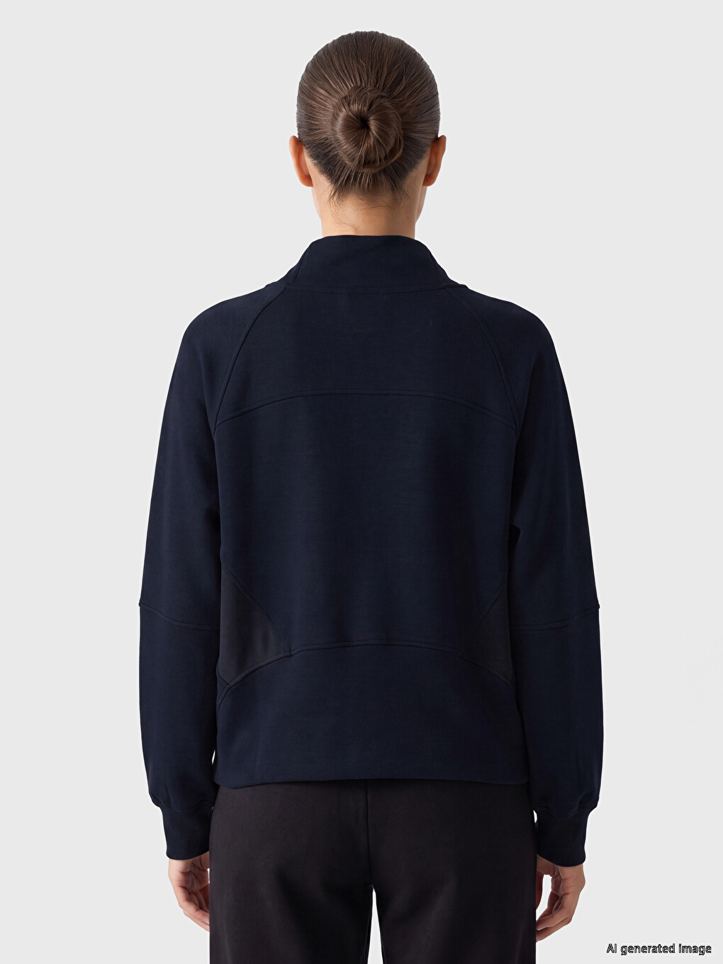 Woman Navy Sweatshirt-3