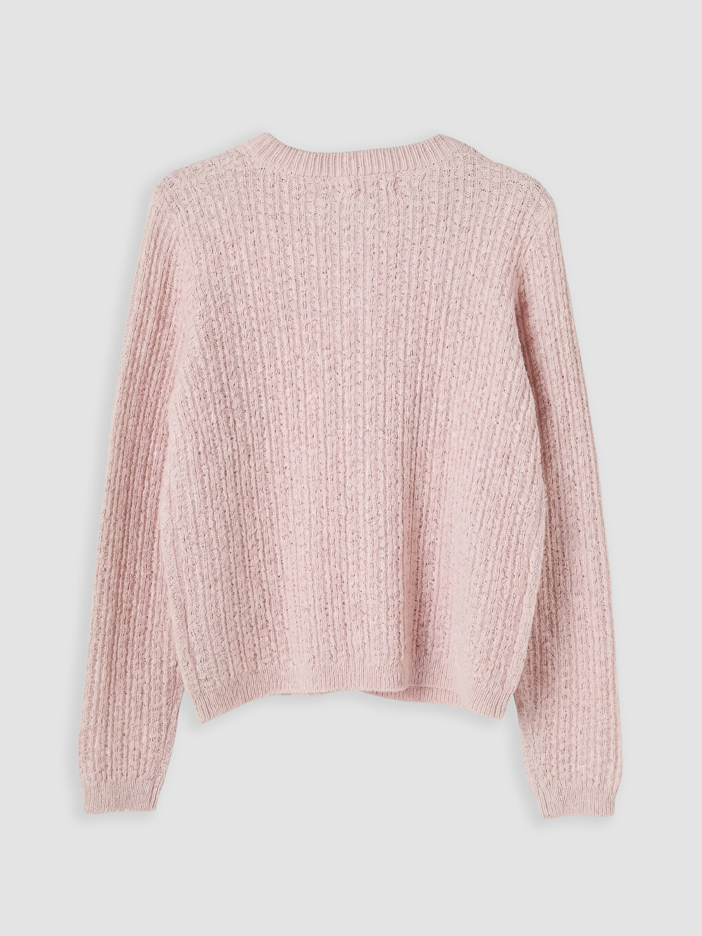 Crew Neck Patterned Women's Knitwear Cardigan-5