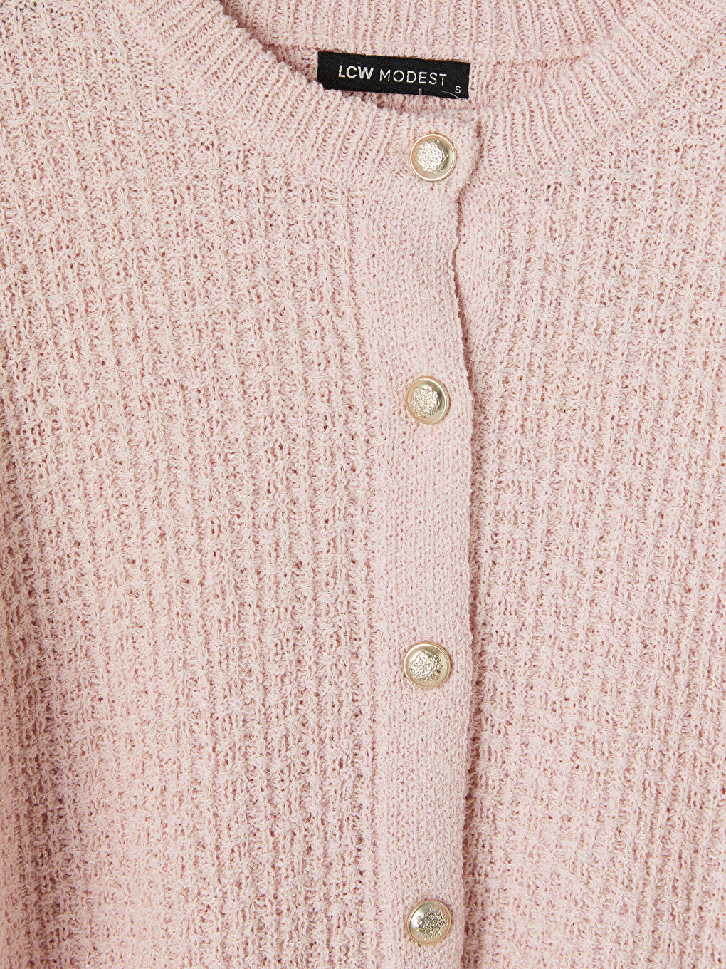 Crew Neck Patterned Women's Knitwear Cardigan-6