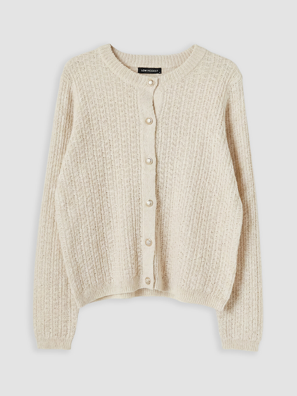 Crew Neck Women's Knitwear Cardigan-4