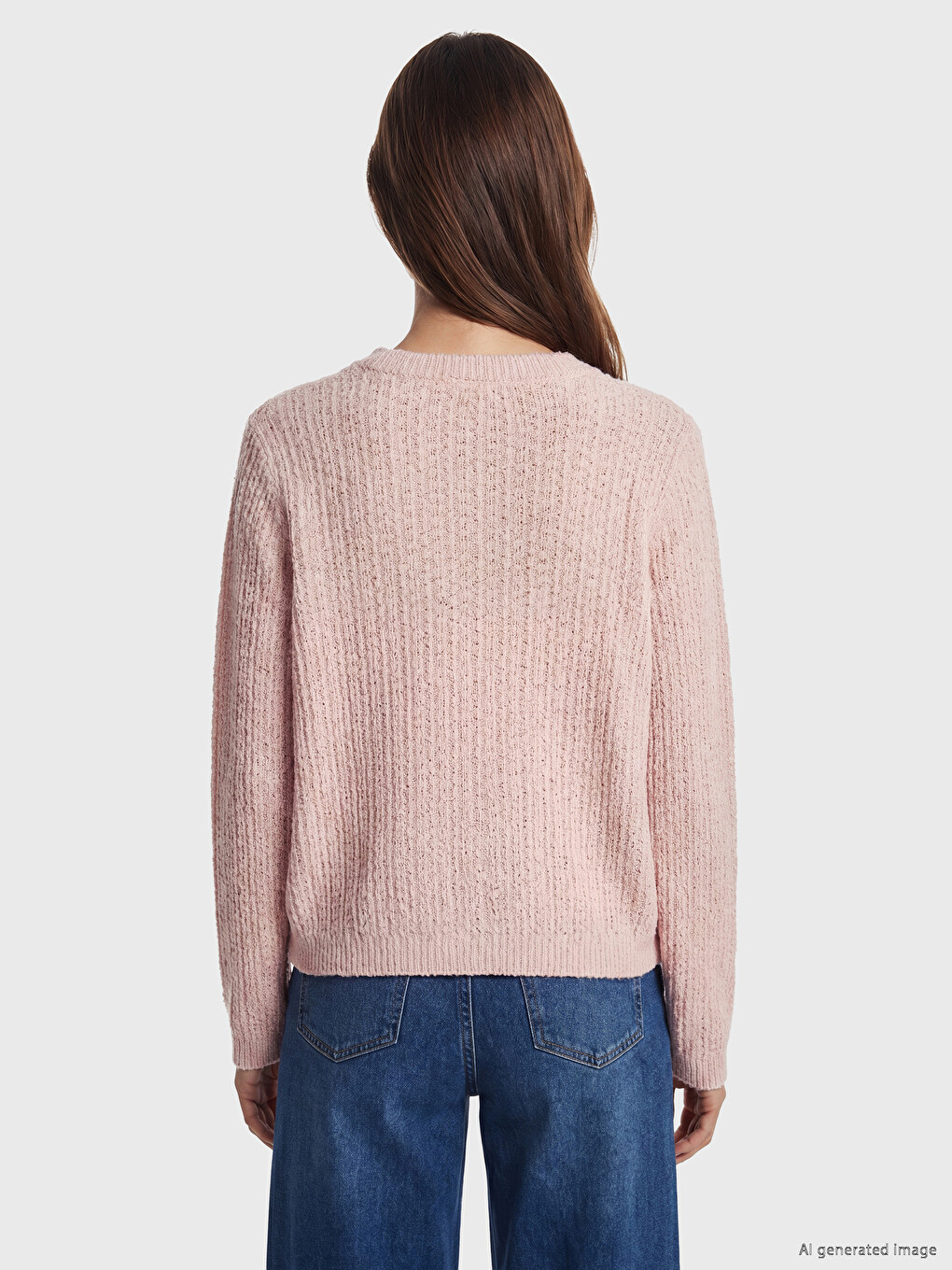 Crew Neck Patterned Women's Knitwear Cardigan-3