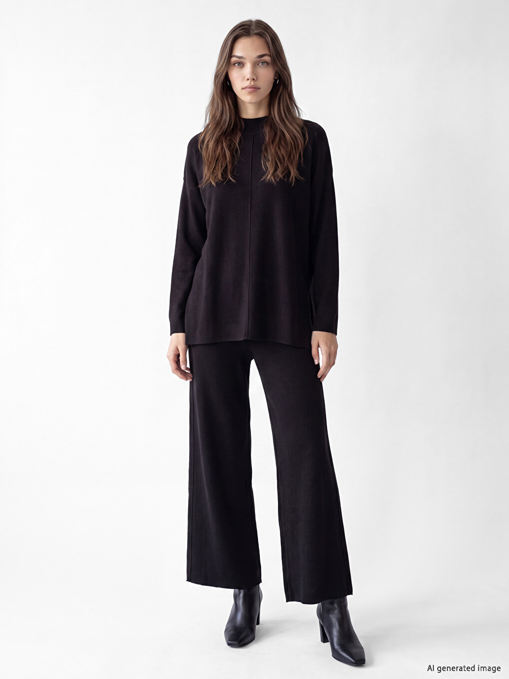 Elastische Taille Damen Strickhosen