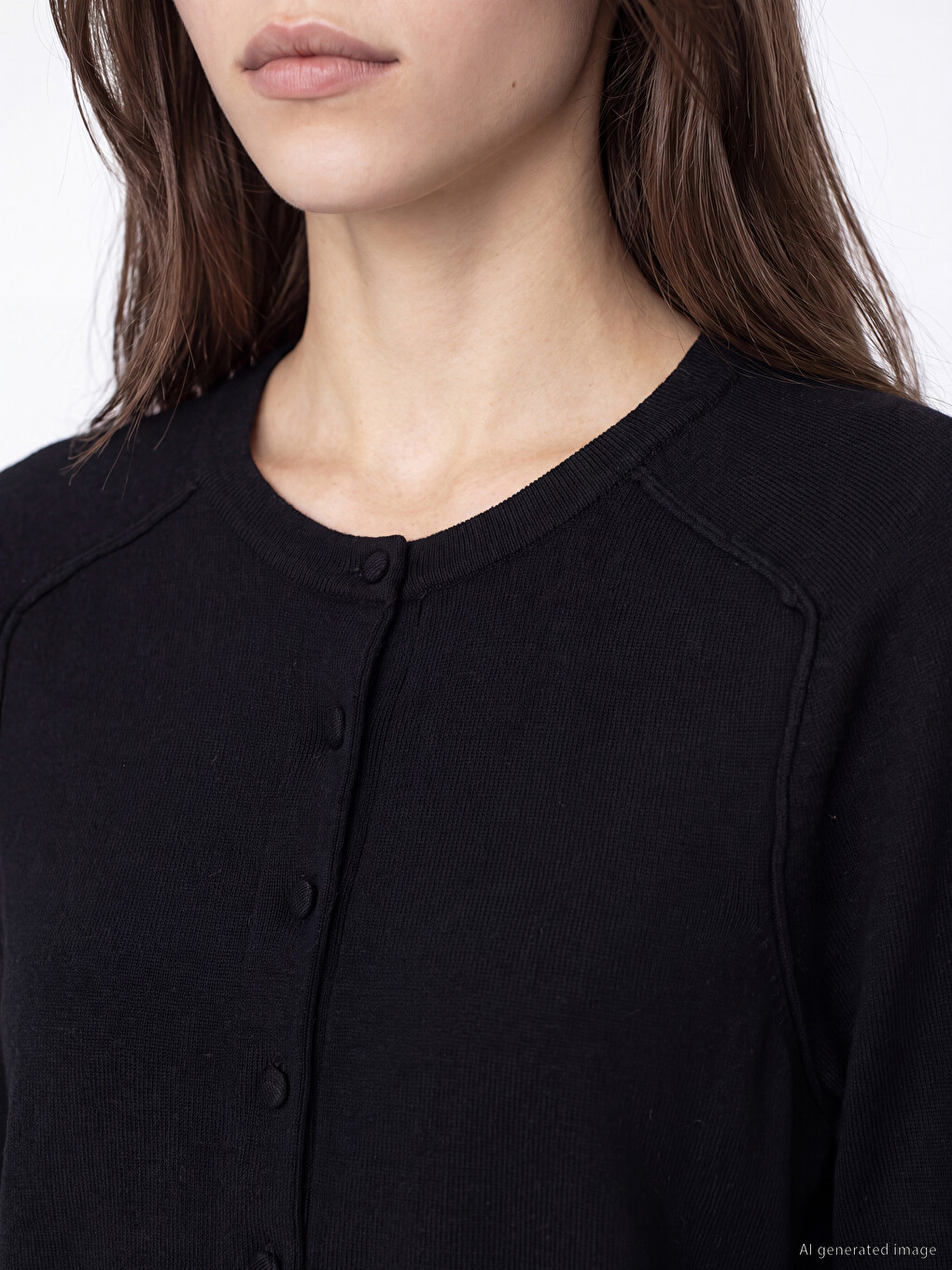 Crew Neck Women's Knitwear Cardigan-2