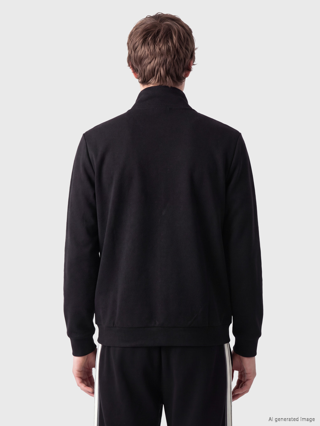 Mock Neck Men's Zip-up Sweatshirt-3