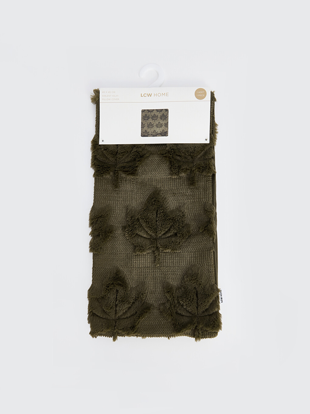 Leaf Embroidered Cushion Cover 45x45 Cm-1