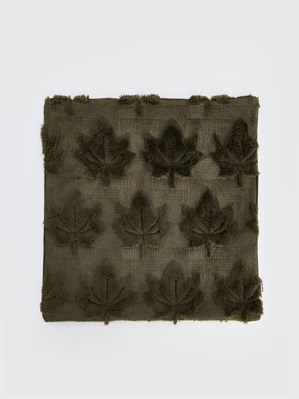 Leaf Embroidered Cushion Cover 45x45 Cm-2